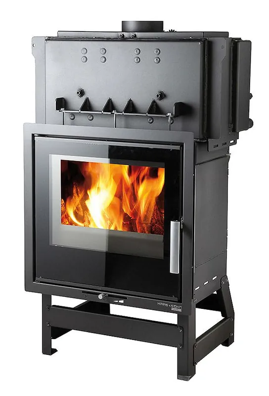 HAAS+SOHN VESUVIO II/15/2S krbová vložka 10-20,1kW, s výměníkem,černá Beperkt Aanbod
