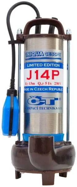 UNIQUA CESSPIT J14P kalové čerpadlo 18 m3/h Shop Nu