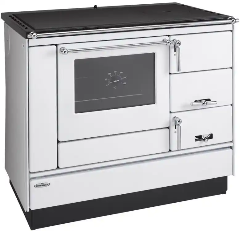 Betaalbaar KVS MORAVIA VSP 9100 sporák na tuhá paliva 8,4kW, s troubou, levý, bílá/chrom