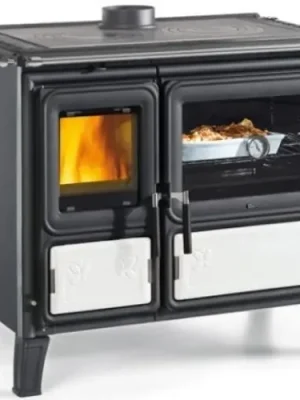 NORDICA MILLY sporák na tuhá paliva 8,7kW, s troubou, pravý, bílá/černá Nejprodávanější