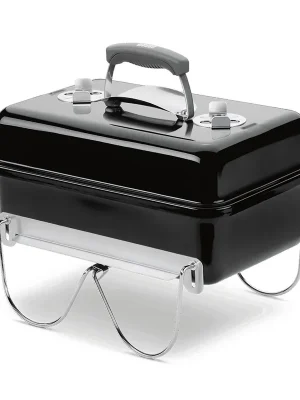 WEBER GO-ANYWHERE gril 42x26cm na dřevěné uhlí, přenosný, černá Speciale Aanbieding