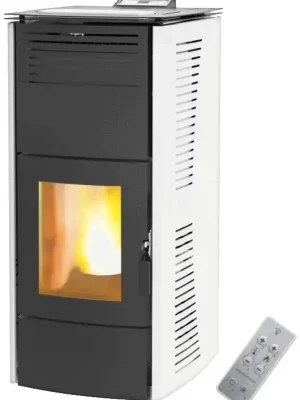 CENTROMETAL CENTROPELET ZV16 peletová kamna 4,89-16,1kW, s výměníkem, bílá Veilige Betaling