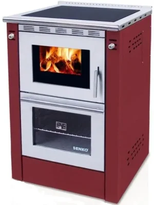 Favoriet SENKO SG-60 sporák na tuhá paliva 7,5kW, s troubou, červená