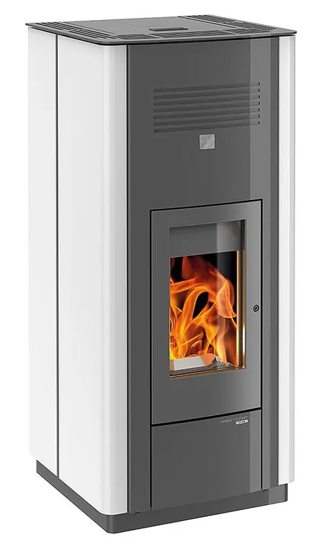 HAAS+SOHN HSP 6 peletová kamna 10 kW, s výměníkem a WLAN modulem, antracit/bílá Veilige Betaling