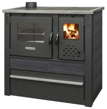 PRO-TERMO PANONIA sporák na tuhá paliva 10,5kW, s troubou, levý, černá Aanbieding