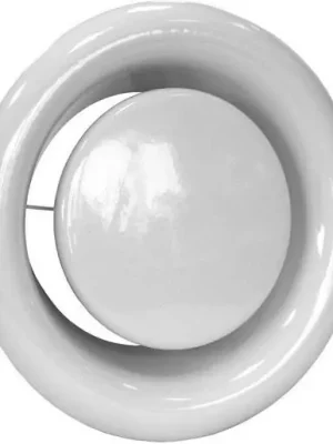 LINDAB SR-E talířový ventil DN125, pr.160 mm, odvod vzduchu, kov, lesklá bílá RAL9010 Exclusieve Aanbieding