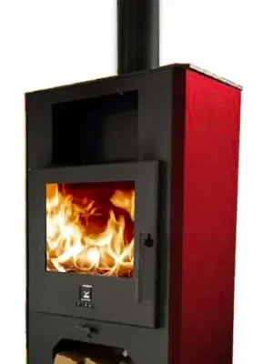 KARMA WOODY krbová kamna 3,5-7kW, bordó Snelle Levering