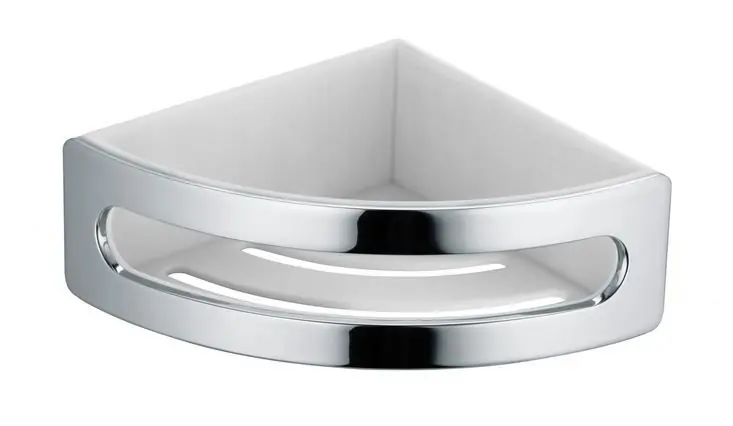 Beste Prijs KEUCO ELEGANCE rohová police, nástěnná, bílá/chrom