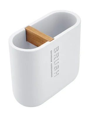 Denní Nabídka NIMCO KORA nádobka, polyresin, bílá/bambus
