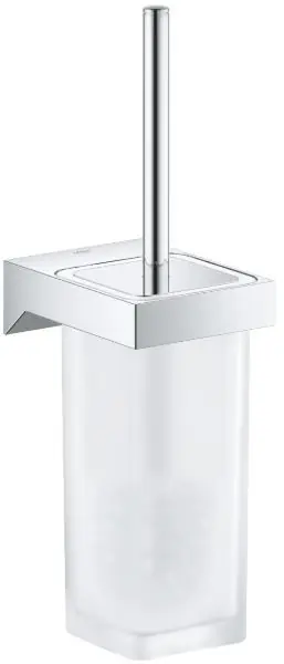 Flitsaanbieding GROHE SELECTION CUBE WC štětka, nástěnná, sklo, chrom