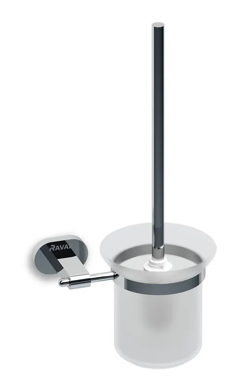 Express Levering RAVAK CHROME CR 410.00 WC štětka, nástěnná, sklo, chrom
