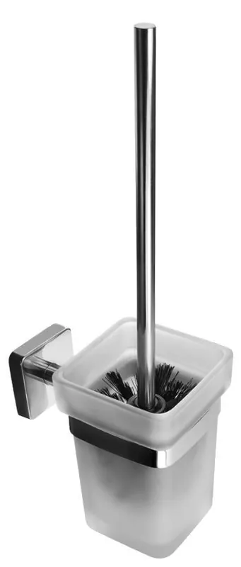 Populair CONCEPT 150 WC štětka, nástěnná, sklo, nerez ocel