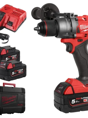 Hete Deal MILWAUKEE M18 FPD3-502X aku příklepová vrtačka 18 V, 2x akumulátor 5,0 Ah, nabíječka, kufr
