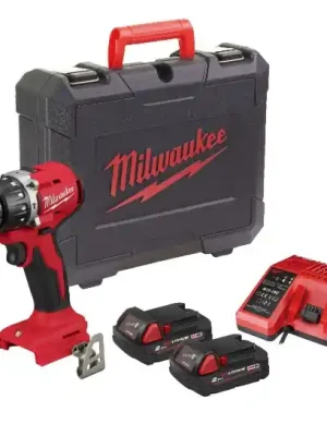 MILWAUKEE M18 BLPDRC-202C aku příklepová vrtačka 18 V, 2x akumulátor, nabíječka, kufr Horká Nabídka