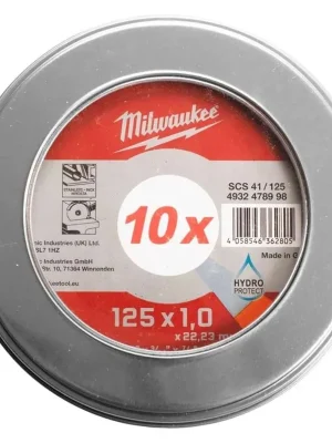 MILWAUKEE PRO+ řezný kotouč, 125x1,0x22,2 mm, 10 ks, na kov Pouze Dnes