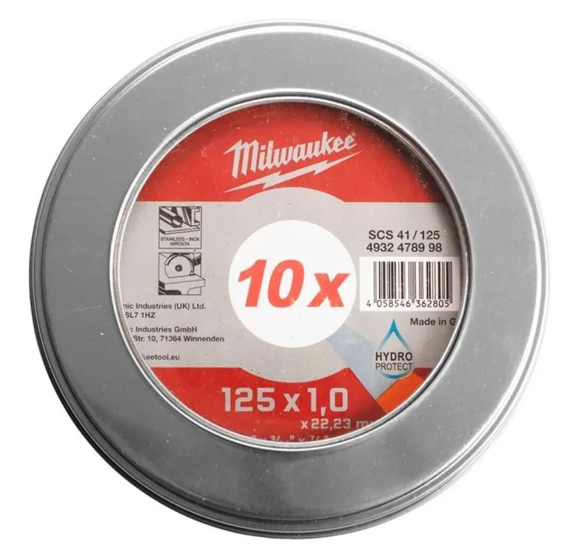 MILWAUKEE PRO+ řezný kotouč, 125x1,0x22,2 mm, 10 ks, na kov Pouze Dnes