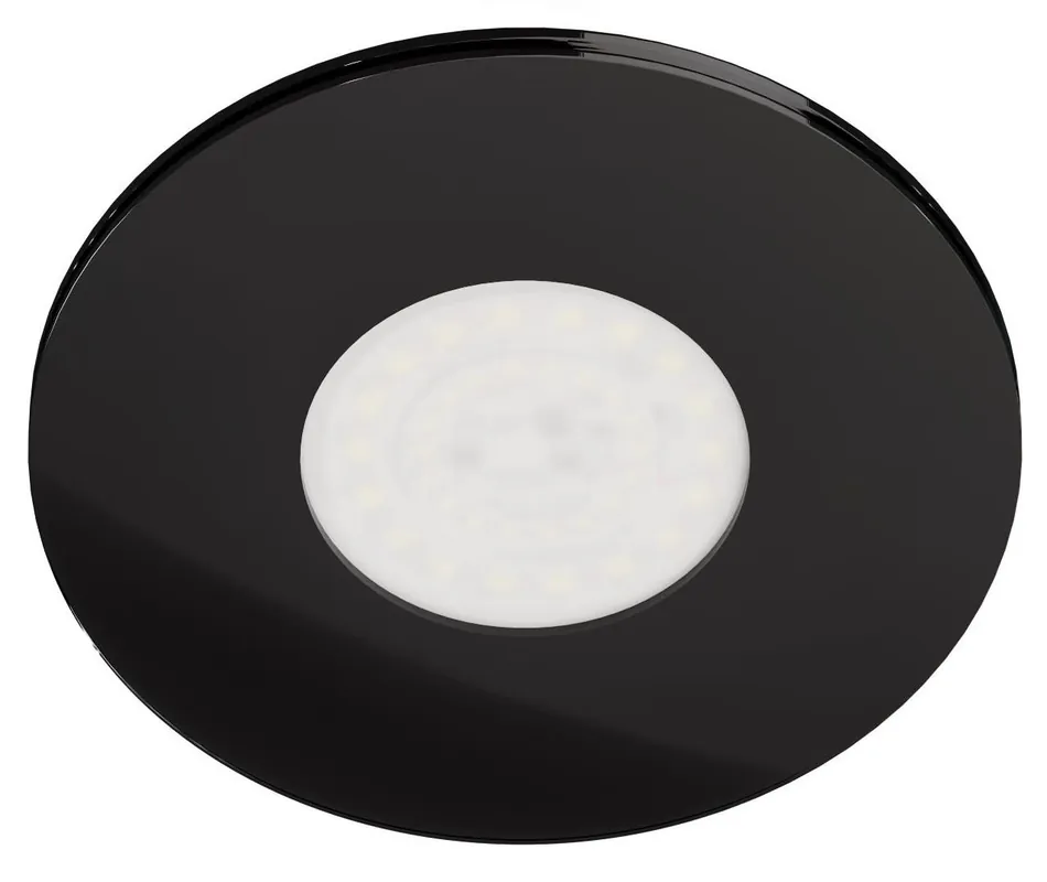 Korting LUFTOMET LUMEN talířový ventil DN125, pr.200 mm, přívod i odvod vzduchu, s LED svítidlem, 5000 K, plast, lesklá černá