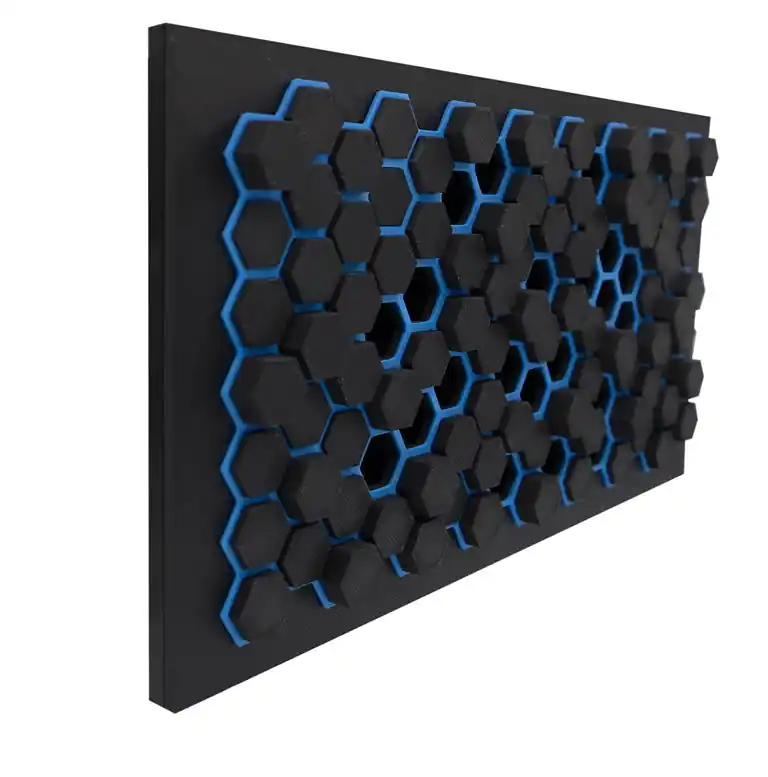 Meest Verkocht LUFTOMET FLAT designová větrací mřížka 232x132 mm, plast, černá/modrá