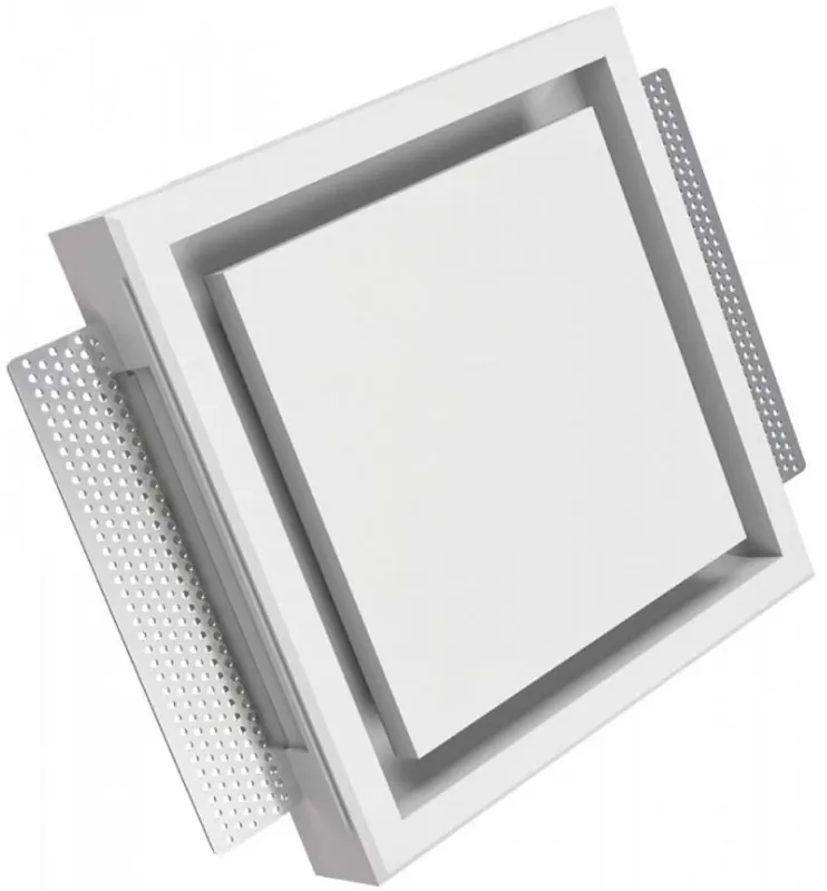 KVADRO talířový ventil DN100, 240x240 mm, přívod i odvod vzduchu, kompozit, bílá Direct Verzonden