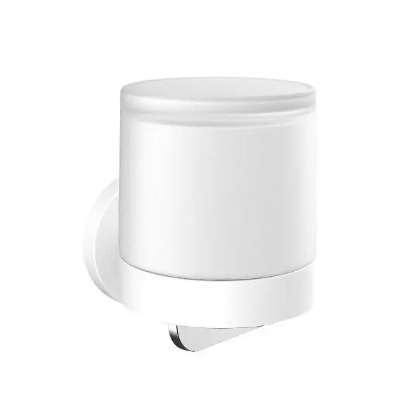 EMCO CONCEPT WHITE dávkovač tekutého mýdla, nástěnný, sklo, matná bílá Beperkte Voorraad