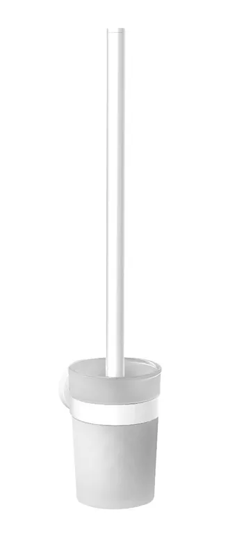 Hete Deal EMCO CONCEPT WHITE WC štětka, nástěnná, sklo, matná bílá