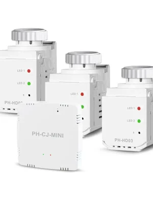 Actieprijs ELEKTROBOCK PH-STARTER PACK 1 set 3x termostatická hlavice PH-HD03, 1x centrální jednotka PH-CJ-MINI, bílá