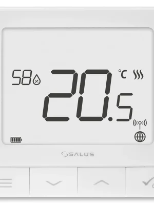 Op = Op SALUS prostorový termostat, s čidlem vlhkosti, bezdrátový, bílá
