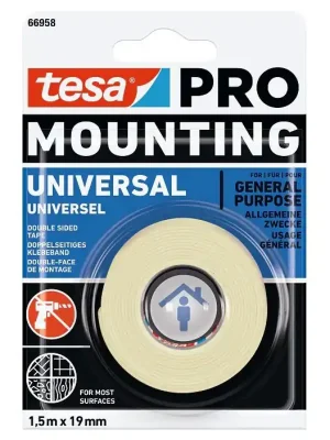 TESA PRO MOUNTING UNIVERSAL lepicí páska 19mm, 1,5m, bílá Uitverkoop
