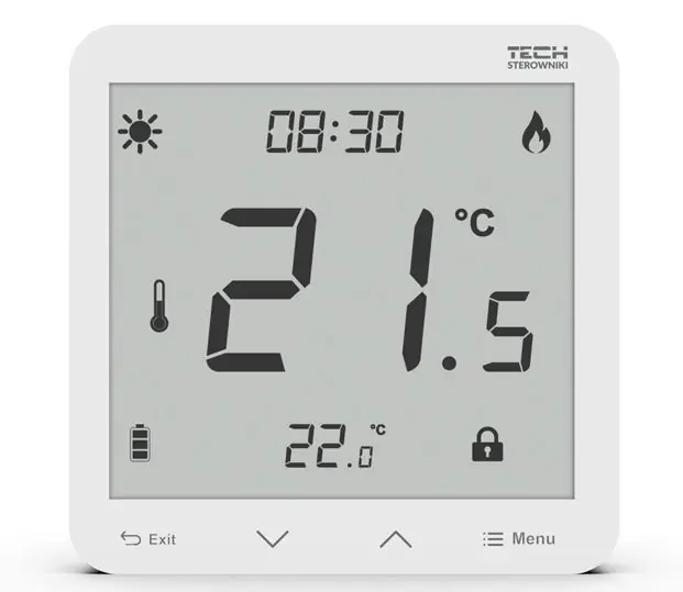 Tovární Cena TECH CONTROLLERS EU-297 V3 prostorový termostat, drátový, bílá