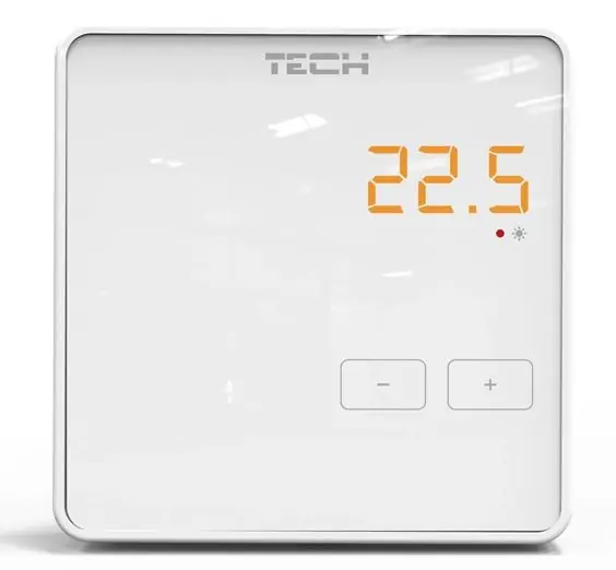 TECH CONTROLLERS EU-R-8Z prostorový termostat, drátový, bílá Uitverkoop