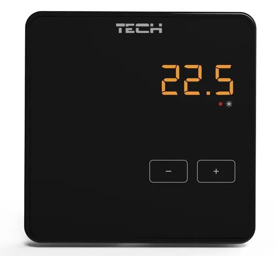 TECH CONTROLLERS EU-R-8Z prostorový termostat, drátový, černá Blesková Nabídka
