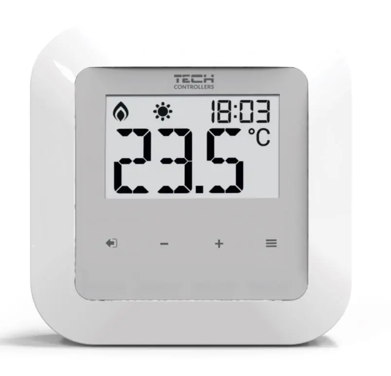 Výprodej TECH CONTROLLERS EU-RI-1 prostorový termostat, s RS komunikací, drátový