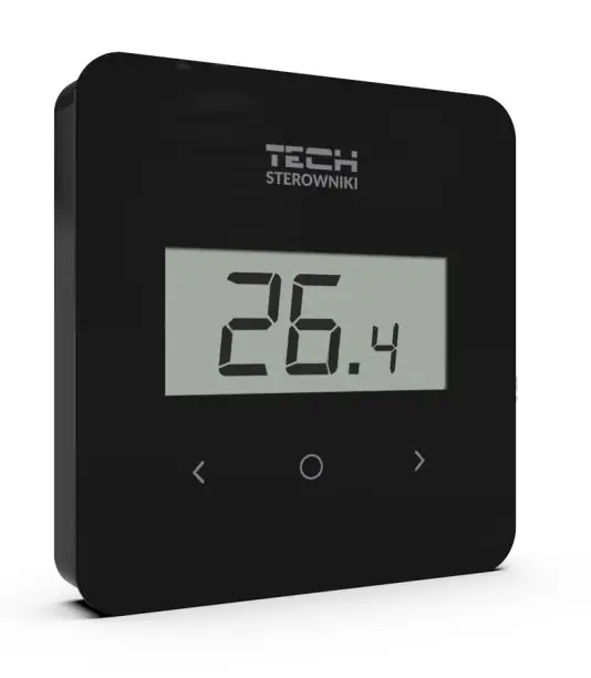 Poslední Šance TECH CONTROLLERS EU-R-8B PLUS prostorový termostat, s čidlem vlhkosti, bezdrátový, černá