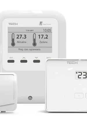 Časově Omezené TECH CONTROLLERS EU-WiFi OT prostorový termostat, s pokojovým termostatem a venkovním čidlem, bezdrátový, Wi-Fi