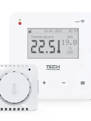 Populair TECH CONTROLLERS EU-T-5Z WIFI prostorový termostat, drátový, Wi-Fi