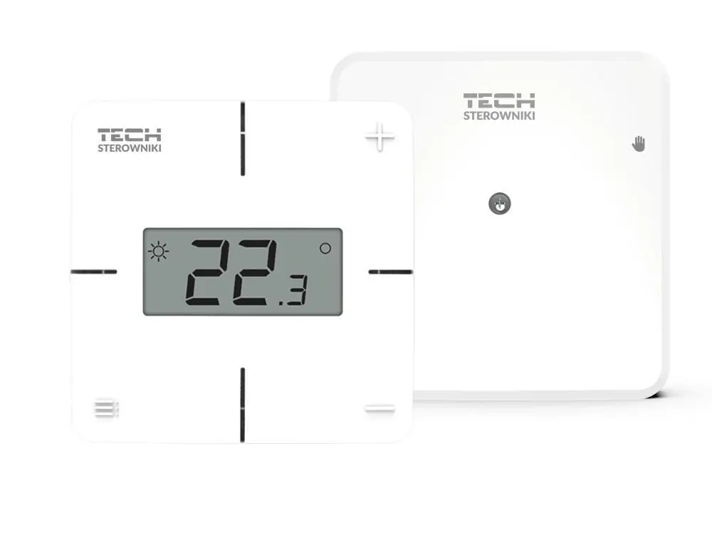 TECH CONTROLLERS EU-T-2x WiFi prostorový termostat, s Wi-Fi modulem, s čidlem vlhkosti, bezdrátový Víkendová Akce