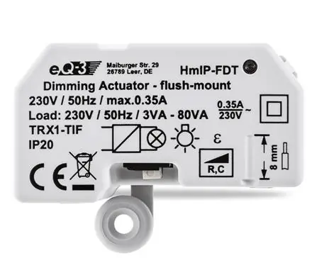HOMEMATIC IP stmívací akční člen, bezdrátový, vnitřní, bílá Uitverkoop