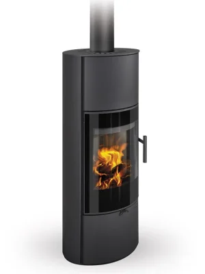 Akční Cena ROMOTOP LAREDO H krbová kamna 2,5-6,6 kW, akumulační, plech, černá
