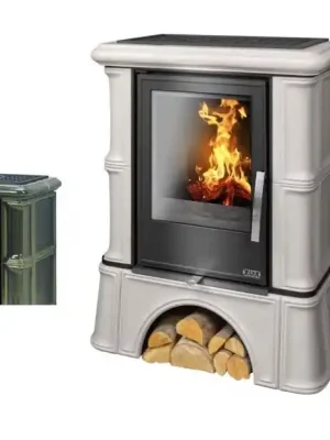 ABX BAVARIA K I kachlová kamna 3,5-9kW, kachlový sokl, zelená Cenově Výhodný