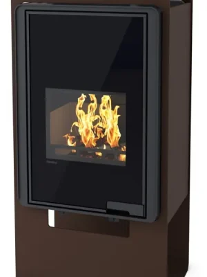 Superprijs HS FLAMINGO DELUXE SINGA krbová kamna 9kW, sametově hnědá