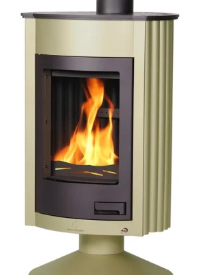 Finale Výprodej HS FLAMINGO MASTERFLAMME MEDIE II krbová kamna 12kW, olivová
