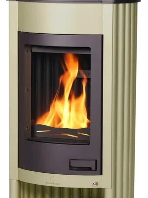 HS FLAMINGO MASTERFLAMME MEDIE I krbová kamna 12kW, olivová Voordeelprijs