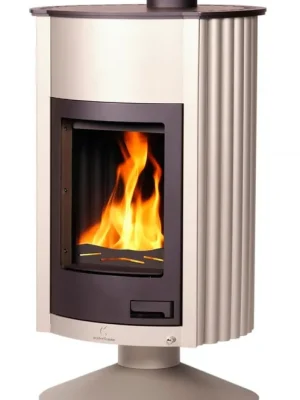 Exclusieve Akce HS FLAMINGO MASTERFLAMME GRANDE II krbová kamna 17kW, krémová