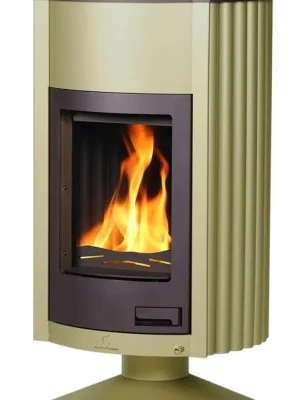 Finale Výprodej HS FLAMINGO MASTERFLAMME GRANDE II krbová kamna 17kW, olivová