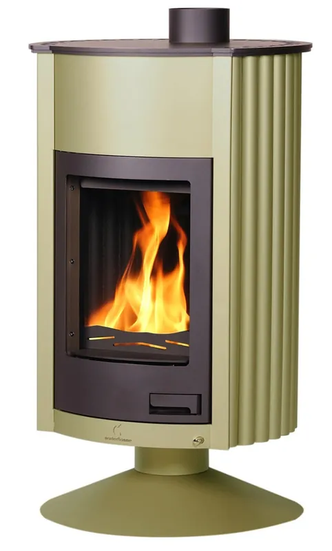 Finale Výprodej HS FLAMINGO MASTERFLAMME GRANDE II krbová kamna 17kW, olivová
