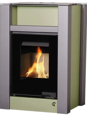 HS FLAMINGO AQUAFLAM VARIO LEND krbová kamna 11kW, manuální regulace, olivová Laatste Versie