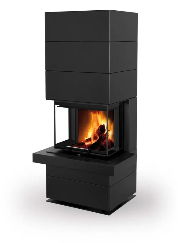 ROMOTOP CARA CS N 03 akumulační krb 2,9-7,4kW, designový, s výsuvnými dvířky, černá Akční Cena
