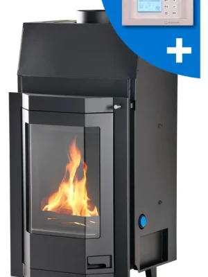 HS FLAMINGO AQUAFLAM PRIZMAT 12 krbová vložka 12kW, s výměníkem, automatická regulace, černá Favoriet