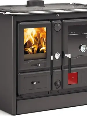 NORDICA TERMOROSA XXL D.S.A. sporák na tuhá paliva 18,4 kW, s výměníkem a troubou, černá Výhodná Nabídka
