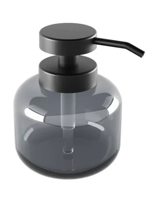 Značkový NIMCO ABU dávkovač tekutého mýdla 400 ml, sklo, černá